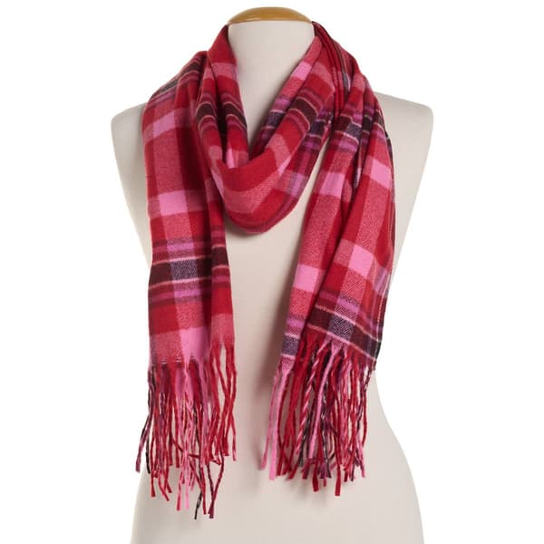 Womens Steve Madden Windowpane Tartan Scarf