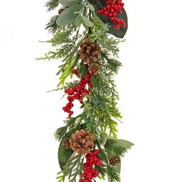 National Tree 9ft. Holiday Greenery & Berry Garland