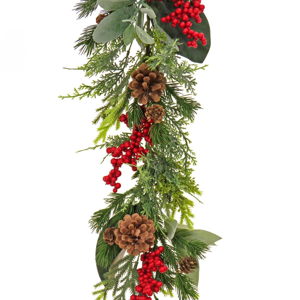 National Tree 9ft. Holiday Greenery & Berry Garland