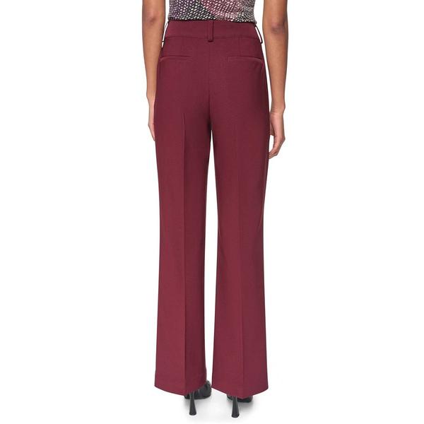 Womens DKNY Solid Double Button Flare Straight Leg Dress Pants