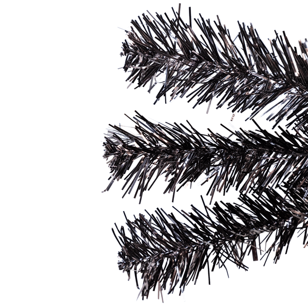 Northlight 4ft. Black Tinsel Artificial Halloween Tree