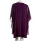 Plus Size Connected Apparel Capelet Overlay Rhinestone Dress - image 2