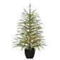 Puleo International 4ft. Pre-Lit Potted Cedar Christmas Tree - image 1
