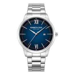 Mens Kenneth Cole&#40;R&#41; Stainless Steel Blue Dial Watch - KCWGH0014504