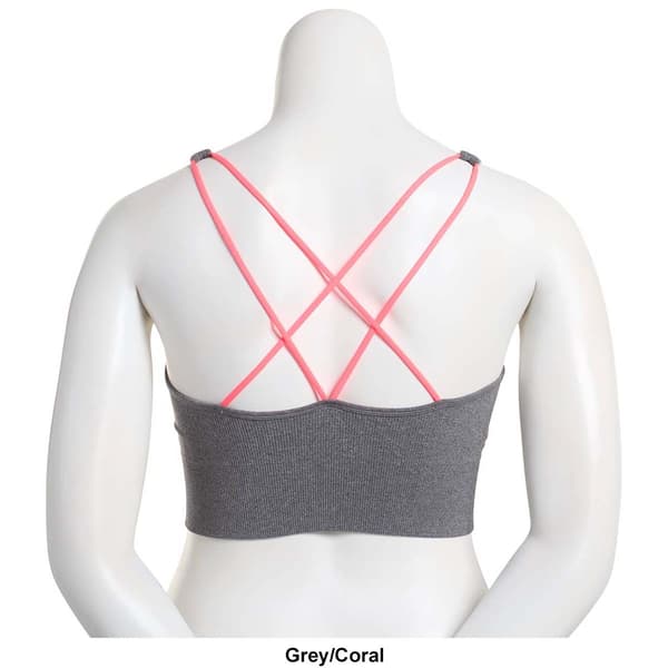 Womens Puma&#174; Mirrored Rib Cross Back Sports Bra