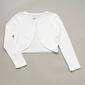 Girls &#40;7-16&#41; Bonnie Jean Long Sleeve White Faux Pearl Cardigan - image 1