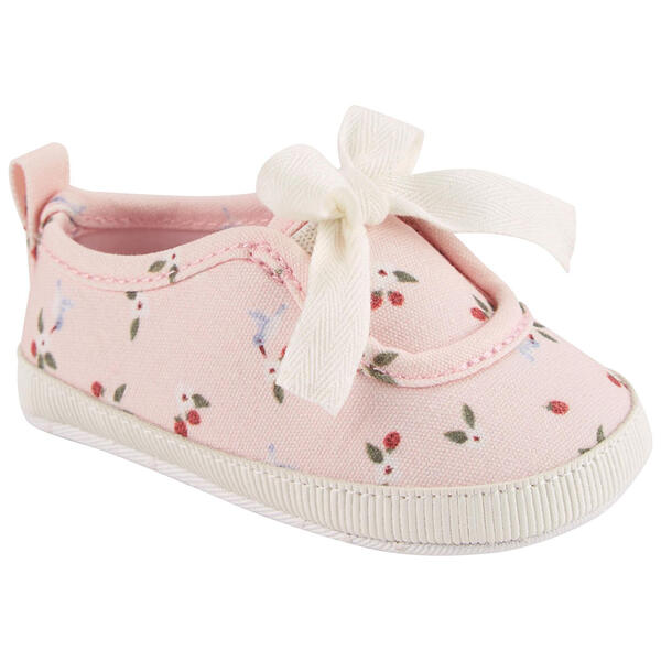 Baby Girl &#40;NB-3M&#41; Carter's&#40;R&#41; Floral w/ Bow Skimmers - image 
