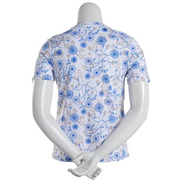 Plus Size Hasting & Smith Short Sleeve Floral Vine 2Fer Tee