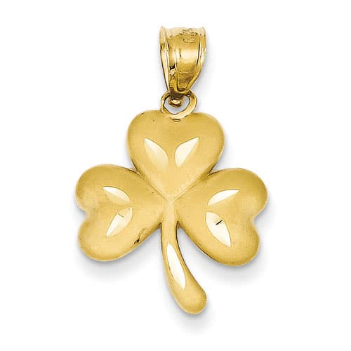 Gold Classics&#40;tm&#41; 14kt. Yellow Gold Shamrock Pendant - image 
