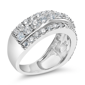 Haus of Brilliance 2ctw. Lab Grown Diamond 3 Row Band Ring - image 3