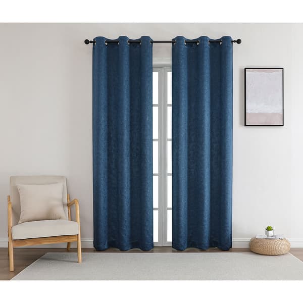 Bard Embroidered 2pk Blackout Grommet Curtains - image 