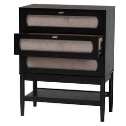 Baxton Studio Shirin Mid-Century Wood 3-Drawer Chest