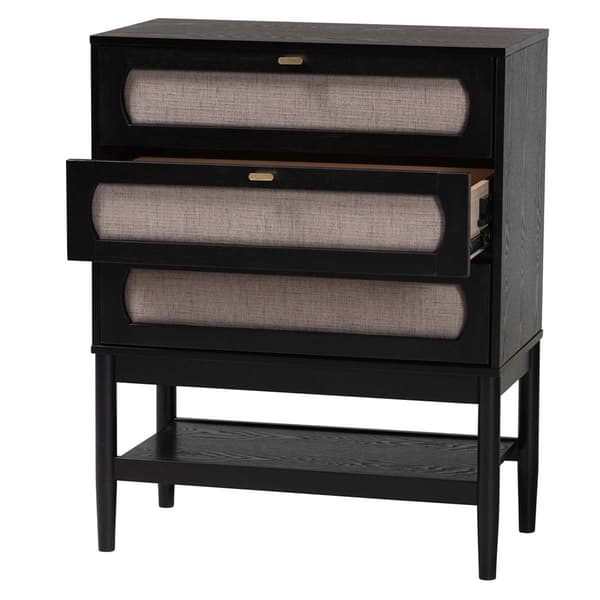 Baxton Studio Shirin Mid-Century Wood 3-Drawer Chest