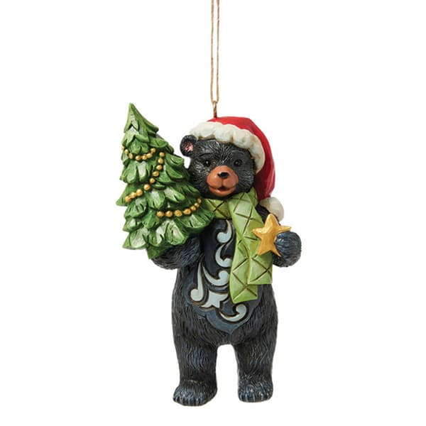 Jim Shore Lodge Black Bear Christmas Ornament