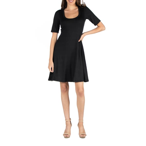Womens 24/7 Comfort Apparel A-Line Knee Length Dress - image 