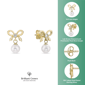 Brilliant Grown Lab-Grown Diamond Bow Accent Earrings - image 5