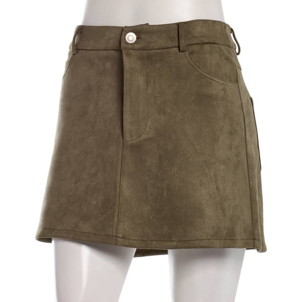 Juniors Jolie & Joy Faux Suede Mini Skirt With Pockets - image 