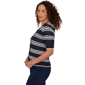 Petite Emaline Summer In The City Stripe Elbow Sleeve Cardigan - image 4