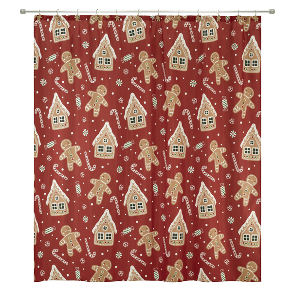 Avanti Gingerbread Man Shower Curtain - image 