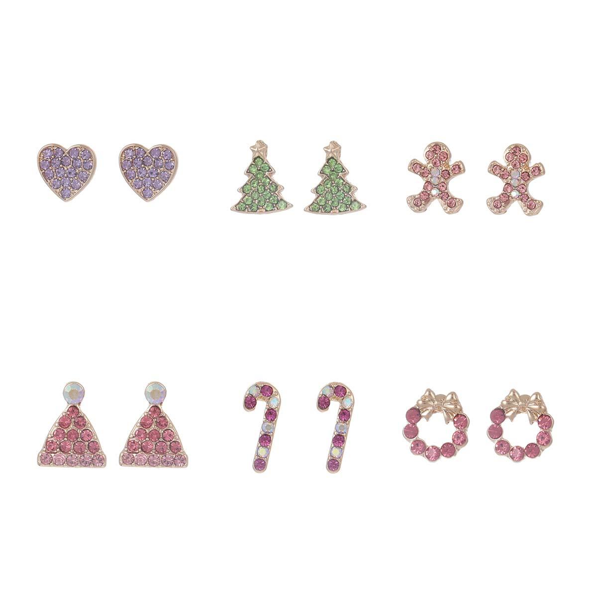 6pc. Christmas Inspired Earring Set
