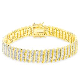 Gianni Argento 1/4ct. Gold Plated S Link Bracelet