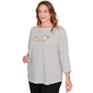 Plus Size Ruby Rd. Must Haves II Holiday Dogs Stripe Tee - image 3