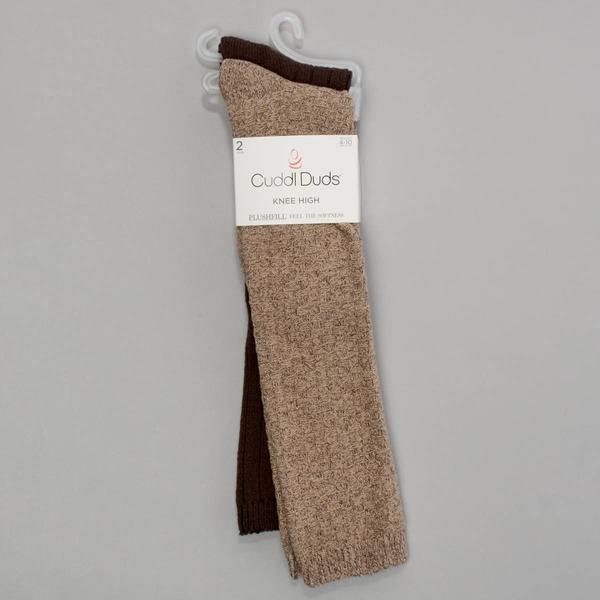 Womens Cuddl Duds 2pk Wide Rib Knee High Socks - image 