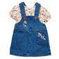 Baby Girl &#40;12-24M&#41; Nannette Denim Jumper & Floral Bodysuit - image 1