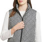 Womens LANDS’ END® Black Houndstooth Mock Neck Zip-Up Puffer Vest - image 4
