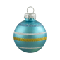 Northlight 10ct. Green & Blue Striped Glass Christmas Ornaments - image 3