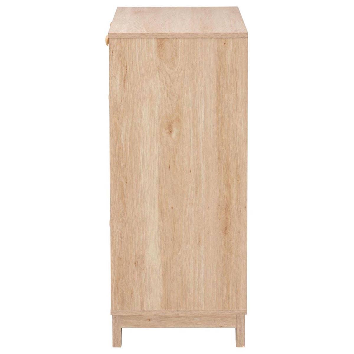 Baxton Studio Elsbeth Oak Brown Wood 5-Drawer Storage Cabinet