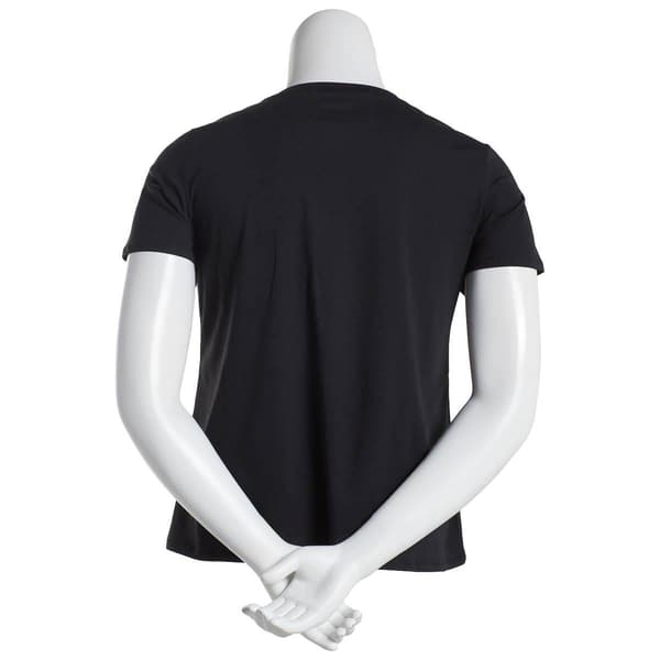 Juniors Plus Feathers Tonal Rhinestone Tee - Black