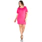 Plus Size 24/7 Comfort Apparel Short Sleeve Loose Fit Shift Dress - image 6