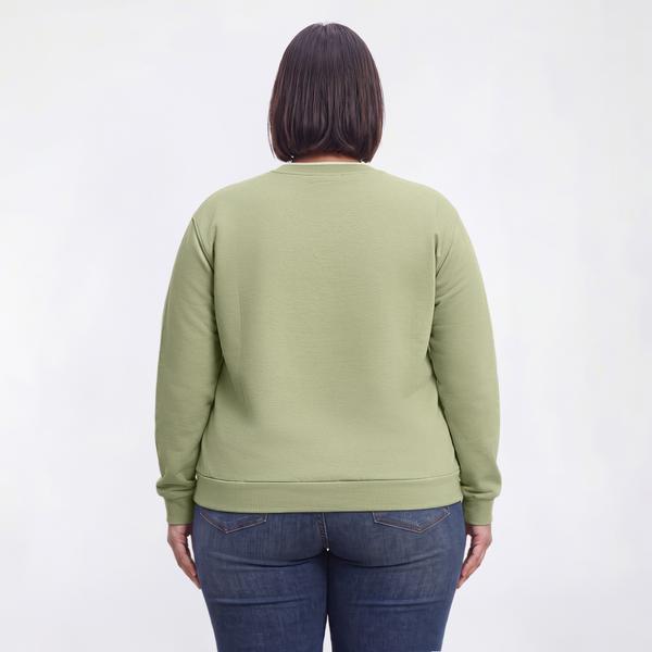 Plus Size Top Stitch by Morning Sun Kitty Fleece Sweatshirt