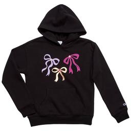 Girls (7-16) Champion(R) Bow Graphics Fleece Lined Pullover Hoodie