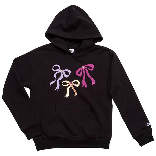 Girls (7-16) Champion(R) Bow Graphics Fleece Lined Pullover Hoodie - image 