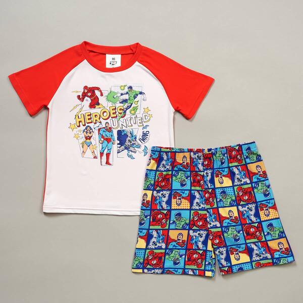Boys &#40;4-10&#41; DC Heroes United 2pc. Top & Shorts Pajamas Set - image 