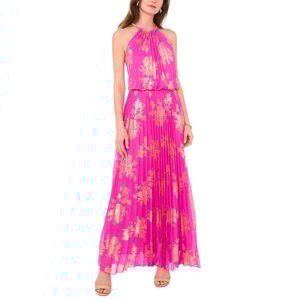 Womens MSK Sleeveless Pleated Halter Neck Maxi Dress - image 