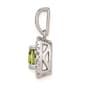 Pure Fire 14kt. White Gold Lab Peridot Halo Pendant - image 3