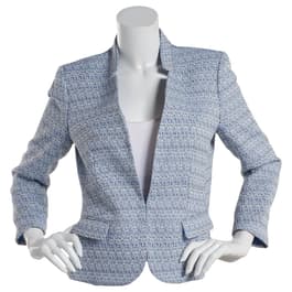 Womens Kasper Long Sleeve Tweed Kiss Front Jacket