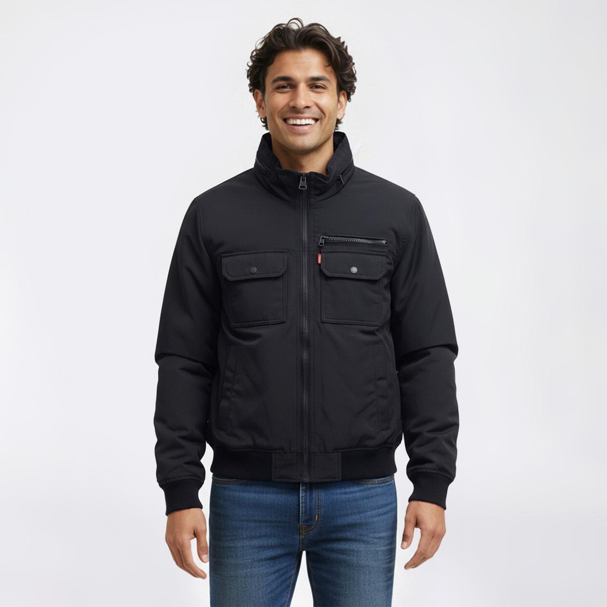 Mens Levi''s(R) 2 Pocket Twill Stand Collar Jacket