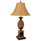 HomeRoots 32in. Gold Pineapple Table Lamp with Empire Shade - image 2