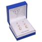 Gold-Tone CZ Earring Trio Set - image 1
