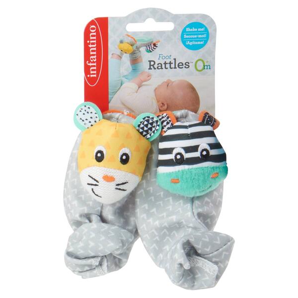 Infantino Zebra Tiger Foot Rattles - image 
