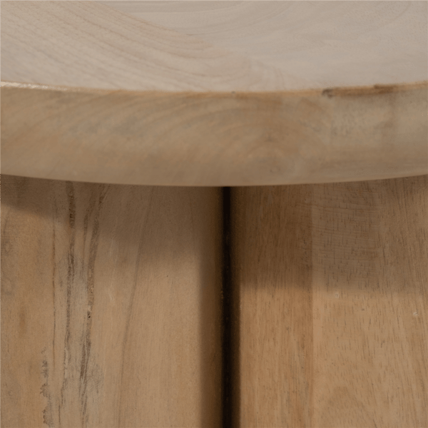 Sagebrook Home Modern Mango Wood Round Accent Table