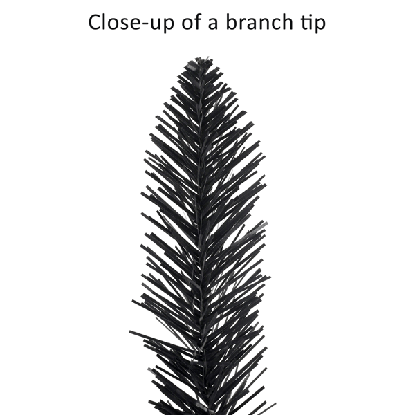 Puleo International Pre-Lit Black Alpine Pencil Christmas Tree