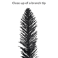 Puleo International Pre-Lit Black Alpine Pencil Christmas Tree - image 7