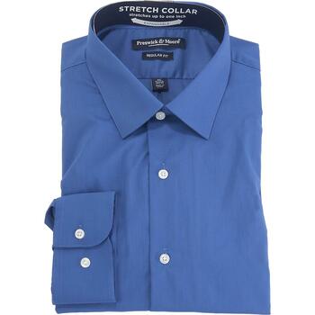 Mens Preswick & Moore Regular Fit Dress Shirt - Medium Blue - Boscov's