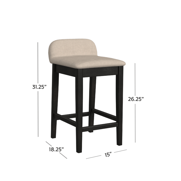 HH2 Home Maydena Wood Counter Height Stool
