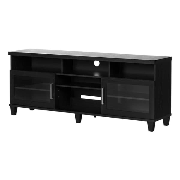 South Shore Adrian Black Oak TV Stand - image 